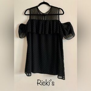 119 RICKI’S plus sheer black top